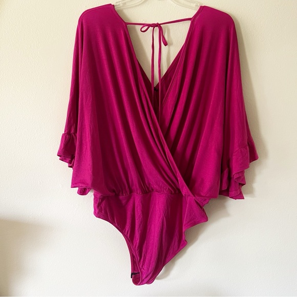 NWT White Birch Ruffled Crossover Body Suit - Picture 5 of 8